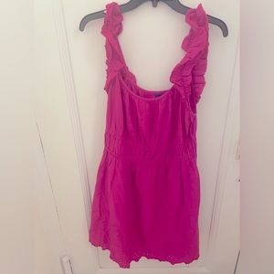 NWOT Old Navy Size Large Pink Ruffled Sleeves Dress